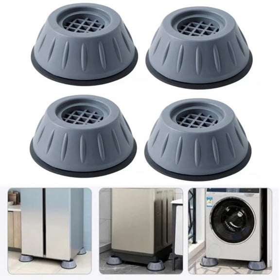 4Pcs Shock and Noise Cancelling Washing Machine Support, Noise Reducing Anti Slip Anti Vibration Rubber Washing Machine Feet Pads, Anti-Walk Dryer Washer Vibration Pads, Washing Machine Stabilizer