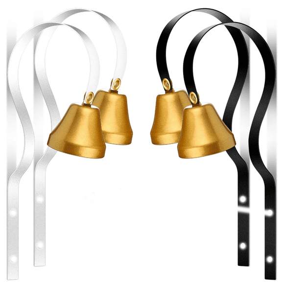 4Pcs Shopkeepers Bell,Brass Bell Vintage Antique Syle Ornate Shop Keepers Door Bell Decor Chimes