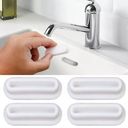 4Pcs Silicagel Sink Overflow Cap Hole Cover Bathroom Oval Basin Trim Reusable Wash Basin Round Overflow Ring