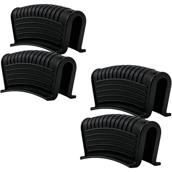 4Pcs Silicone Assist Handle Holder - Heat Resistant Pot Handle Covers - Non-Slip Handle Covers Handle Holder for Kitchen Pot Pan - Black