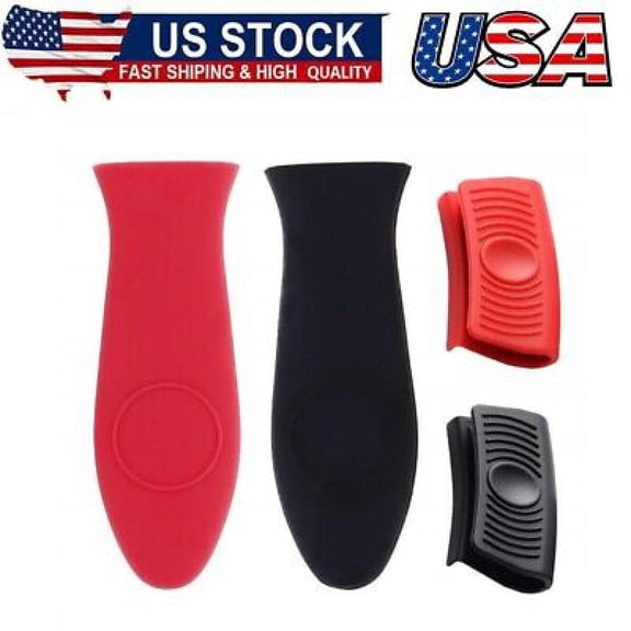 4Pcs Silicone Hot Handle Holder,Potholder for Cast Iron Skillets,Assist Handle