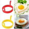 4Pcs Silicone Round Egg Rings Pancake Ring W Handles Nonstick Frying