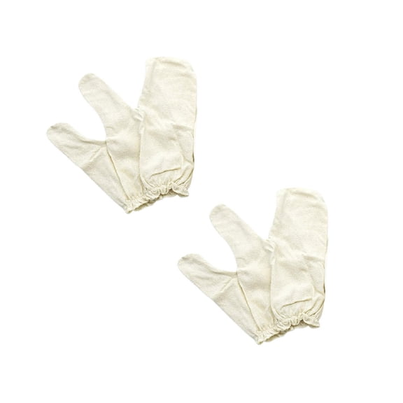 4Pcs Silk Massage Gloves Ayurvedic Spa Hand Mittens With Elastic Wristband Bathroom Products