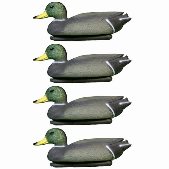 4Pcs Simulated Duck Outdoor Garden Courtyard Decoration Float on the Water Hunting Decoy Realistic Bird with Base,4 x Simulated Duck,As Shown