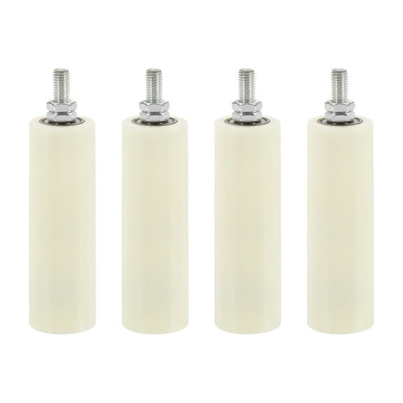 4Pcs Slide Gate Guide Roller 5.9" Adjustable Nylon Rollers, White