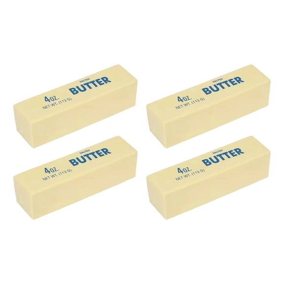4Pcs Slow Rising Stress Relief Ball, Butter Stick Squishy Cube, Butter Squishy Jumbo Squishy Stick of Butter - Realistic Slow Rising Food Fidget for Stress Relief & Anxiety Relaxation 2029, 4pc