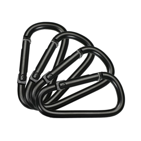 4Pcs Small Carabiner Clips Aluminum Alloy Spring Snap Hooks Mountaineering Buckle Outdoor Camping D Rings Clip Hook