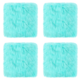 thumbnail image 1 of 4Pcs Small Faux Fur Cushion Fluffy Plush Area Rug, 12" x 12" Small Product Photo Background & Luxury Photo Props, Great for Tabletop Photography, Jewelry, Nail Art, Home Decor (Blue), 1 of 7