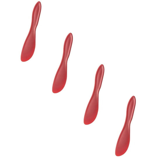 4Pcs Small Multipurpose Spreaders - Versatile Butter Knife for Soft Cheese or Frosting,Mess Free Dishwasher-Safe Butter Spreader Knife for Baking and Everyday Use,Red