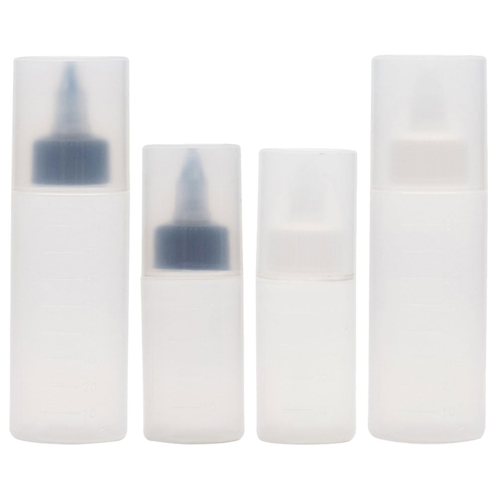 4Pcs Small Squeeze Bottles Salad Dressing Containers Kitchen Ketchup