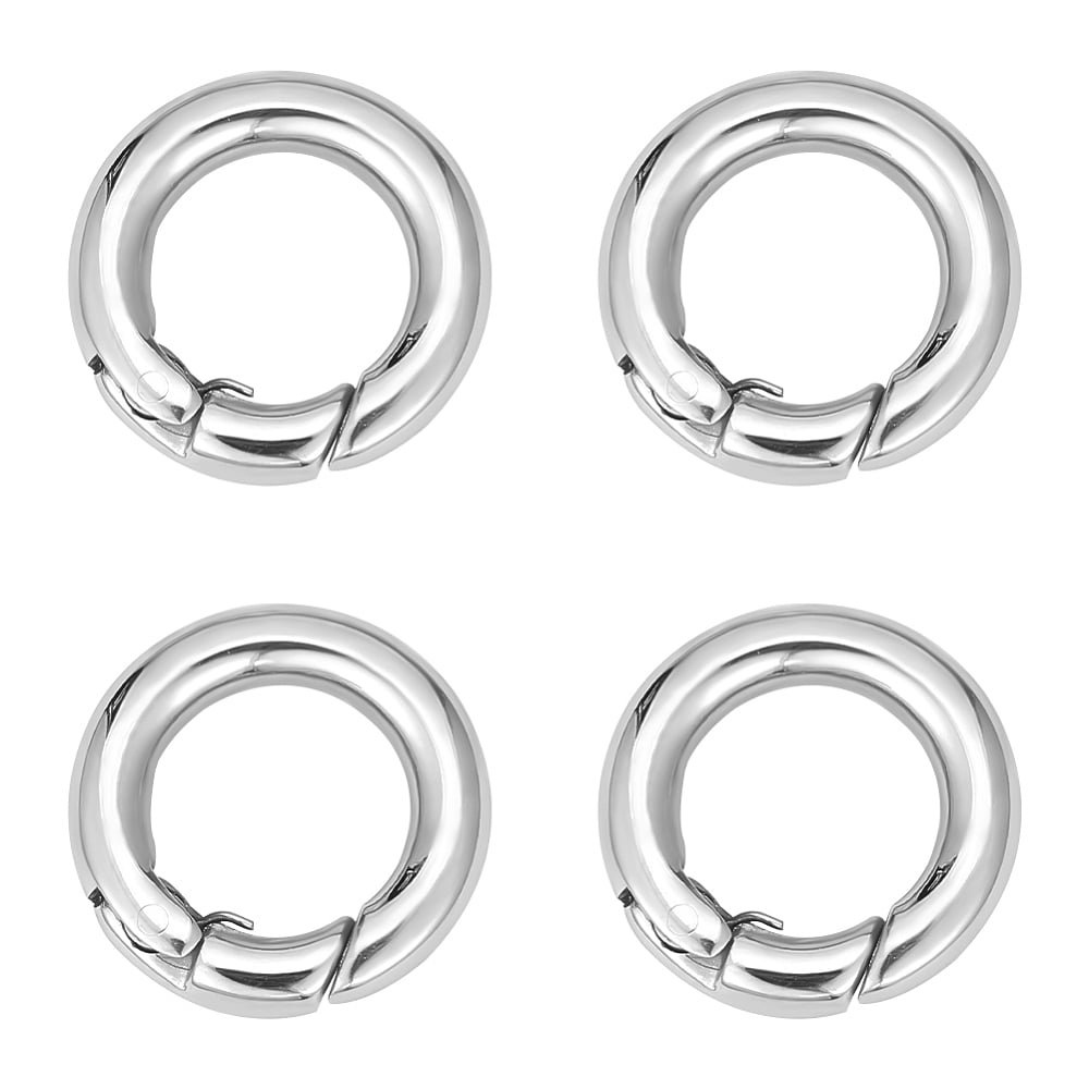 Gate Ring Color 4Pcs Smooth 304 Stainless Steel Spring Gate Rings O Rings Snap Clasps ...