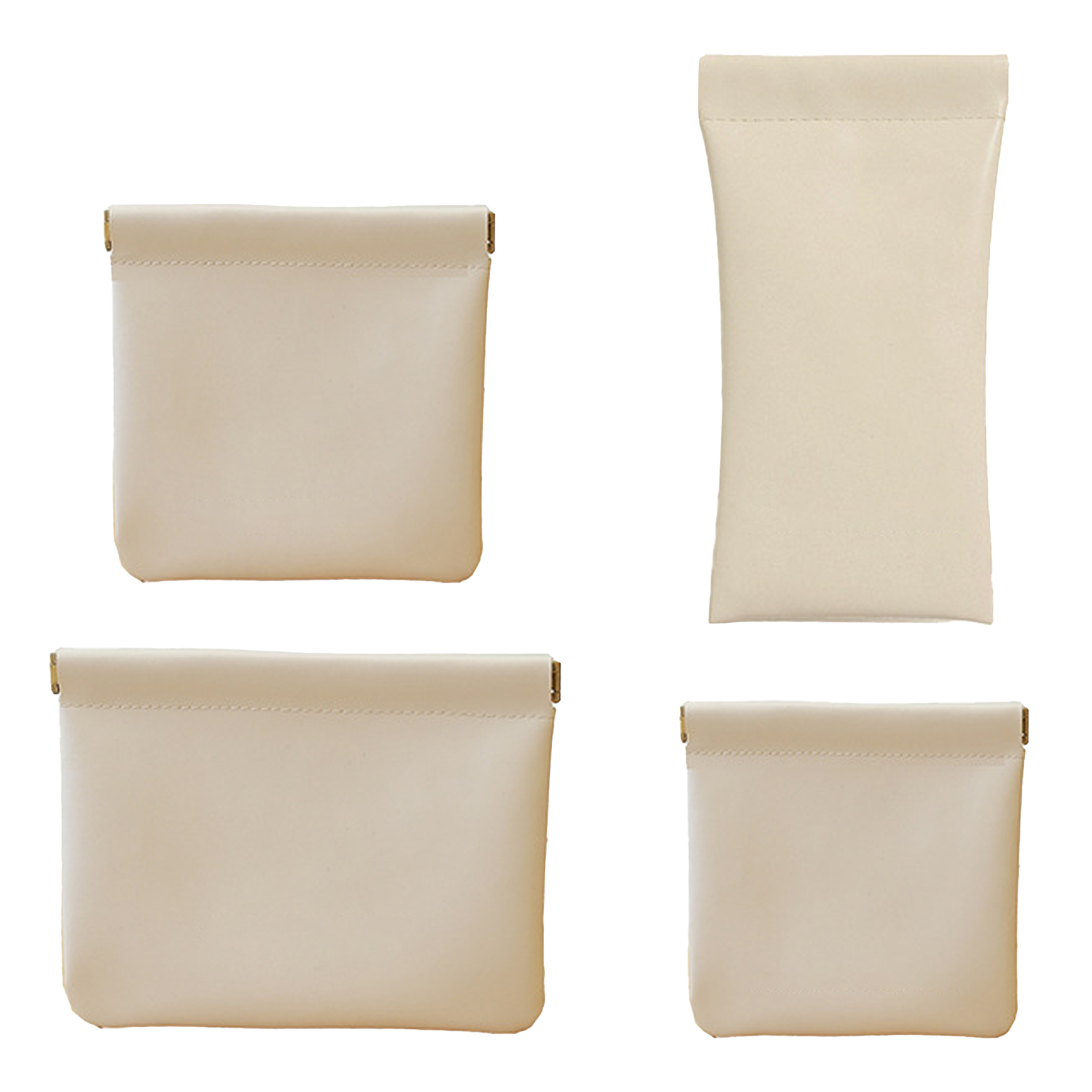 4Pcs Snap Closure Organizer Pouch Electroplated Shrapnel Soft Touch