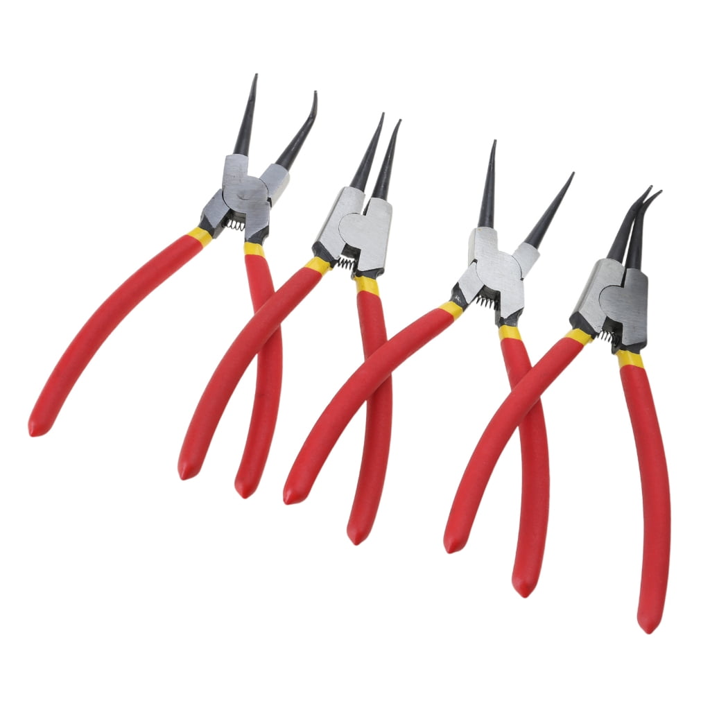 4Pcs Snap Rings Pliers Internal External Circlip Pliers Straight Lock Rings Pliers for Rings Removers Retaining