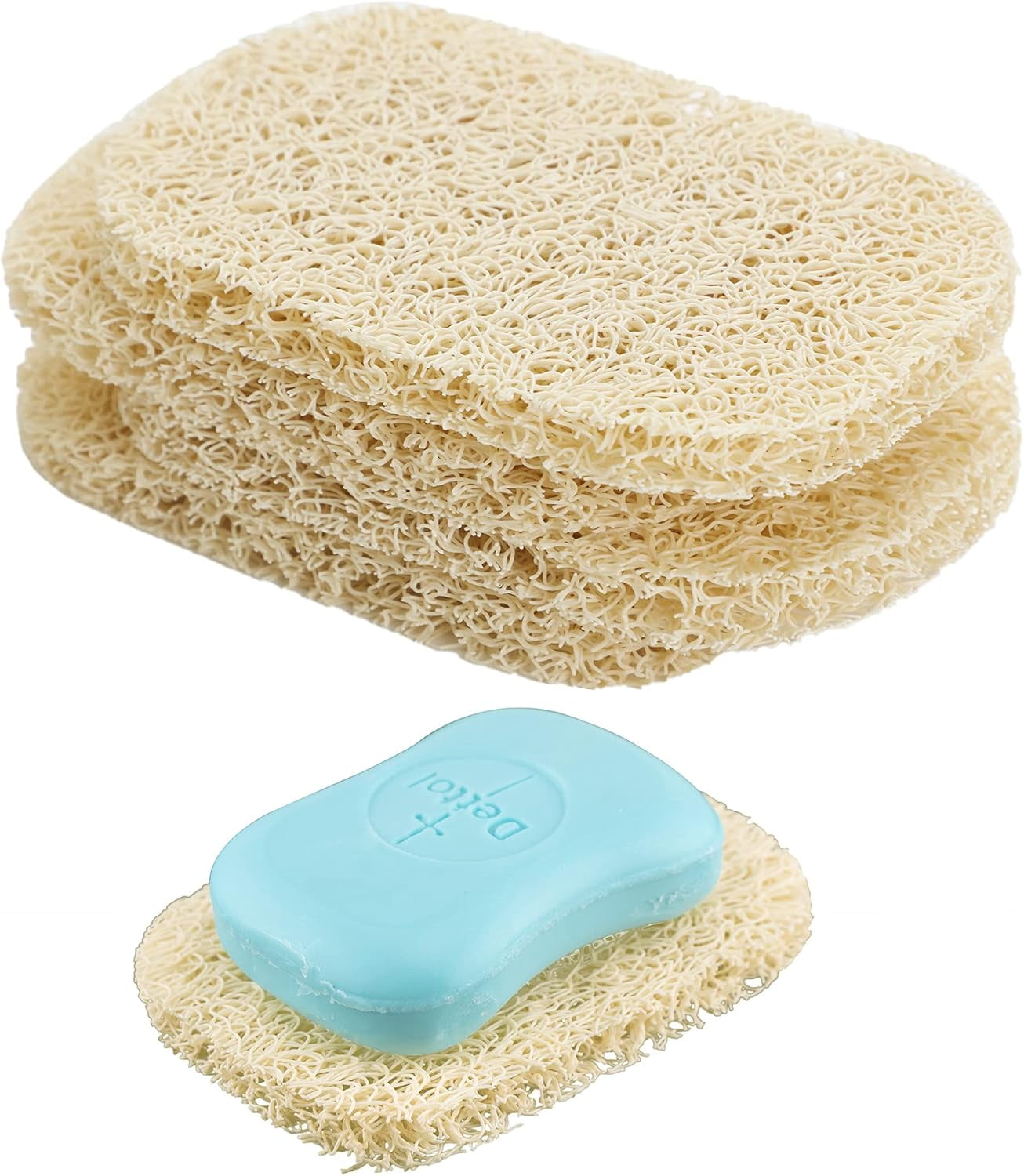 4 Pack Soap Saver Draining Lift Pads 2.9" x 4.5" PVC BPA-Free Non-Slip Durable Soap Holder