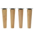 thumbnail image 1 of 4Pcs Sofa Leg Furniture Leg Screw Solid Wood Leg Wooden Table Cabinet Leg Straight 10Cm, 1 of 1