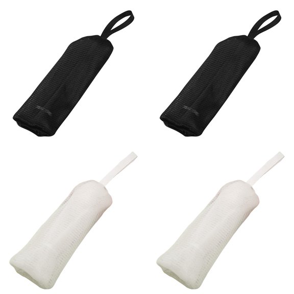 4Pcs Soft Foaming Soap Net, Reusable Mesh Bag for Bar Soap Gentle Exfoliation Rich Lather Quick Drying for Daily Shower, Black & White, By VINOIC