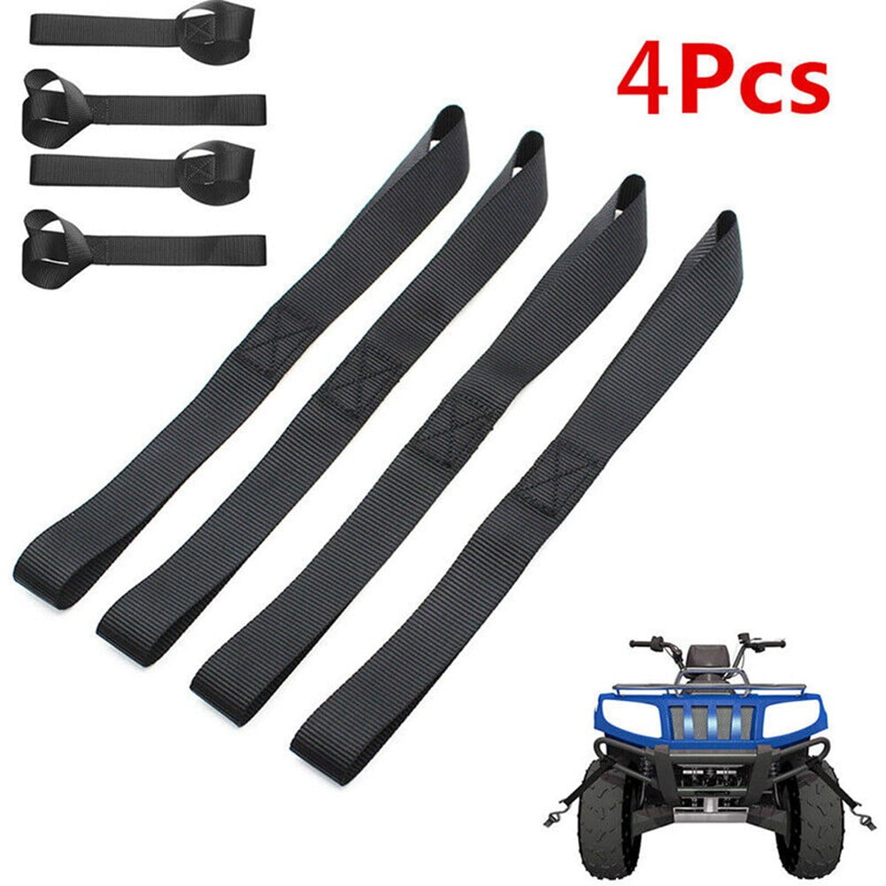 4Pcs Soft Loop Tie Down Straps Ratchet Towing Cargo Atv Utv Motorcycle ...