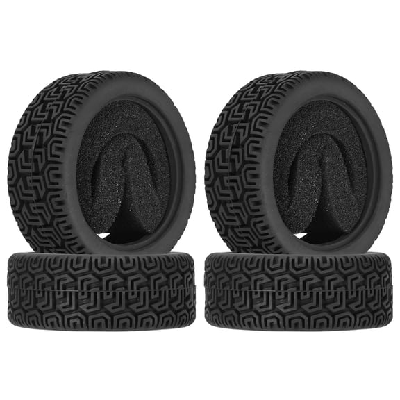 4Pcs Soft Rubber RC On-Road Car Tyres D15-Type for 1/10 HSP Scale Racing 66mm x 28mm