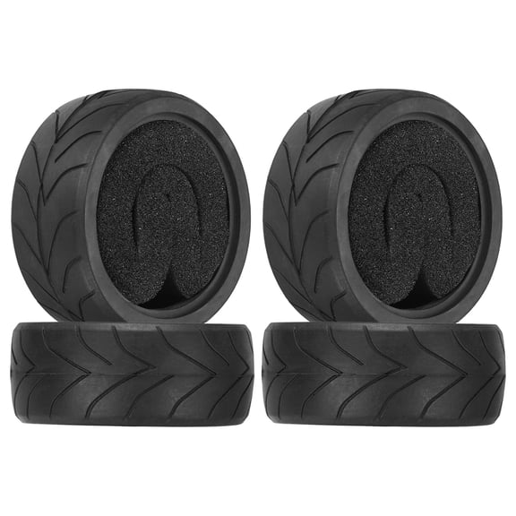 4Pcs Soft Rubber RC On-Road Car Tyres D18-Type for 1/10 HSP Scale Racing 62mm x 26mm