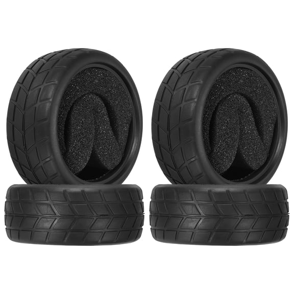 4Pcs Soft Rubber RC On-Road Car Tyres D3-Type for 1/10 HSP Scale Racing 62mm x 26mm