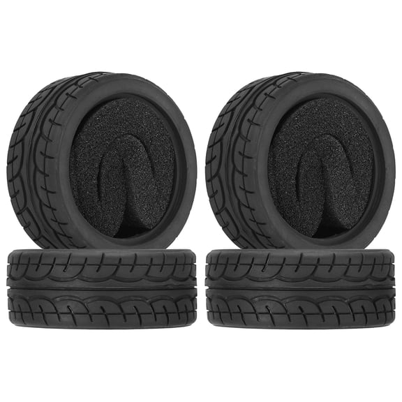 4Pcs Soft Rubber RC On-Road Car Tyres D7-Type for 1/10 HSP Scale Racing 62mm x 26mm