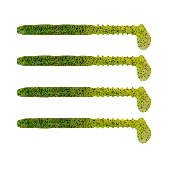 4Pcs Soft Swimbait Worm Baits T Tail Soft Baits Fishing Lures Paddle Tail Swimbaits Fishing Lures Tackle Easy to Use
