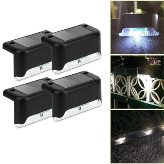 SolarEK LED Solar Powered Deck Steps Stair Lights - 4 Pack