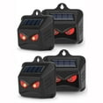 4Pcs Solar Ultrasonic Animal Repeller, Outdoor Animal Deterrent Devices