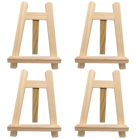 4Pcs Solid Wood Easels Calendar Display Rack Photo Frame Brackets Painting Storage Holder for Home Shop