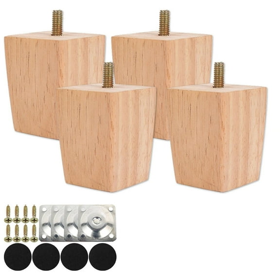 4Pcs Solid Wood Furniture Legs Square Sofa Table TV Cabinet Support Replacement Feet Tea table Wardrobe Cabinet