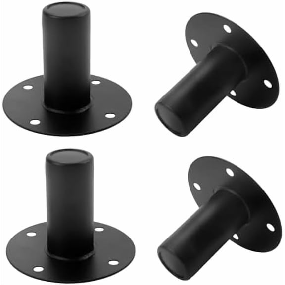 4Pcs Speaker Stand Top Hat, Metal Speaker Cabinet Pole Mount, Speaker Iron Bottom Metal Stand Tripod Stand Dj Stand Speaker Cone Base Audio Speaker Stand Mounts Adapters, 4.25" x 3.15"$$Music