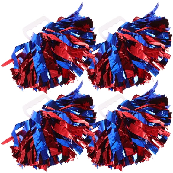 4Pcs Sports Cheerleading Pom Poms Cheer Pompom with Handle Festival Pompoms Cheerleader