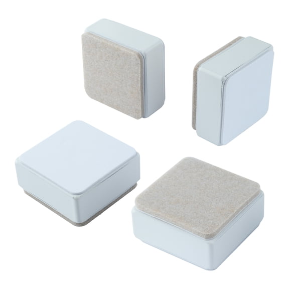 4Pcs Square Furniture Feet Leg Bed Risers Heightening Pad Black/brown/white Table Chair Desk Sofa Riser Floor Protector Elevator