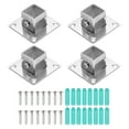 thumbnail image 1 of 4Pcs Square Post Base, 2mmT Stainless Steel Flange Bases Deck Post Brackets for Deck Fence Mounting Fits 0.8" x 0.8" Posts Fittings, 1 of 7