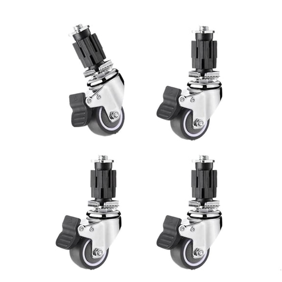 4Pcs Square Tube Universals Wheel Caster Suitcase Wheel Roller Easy to Install