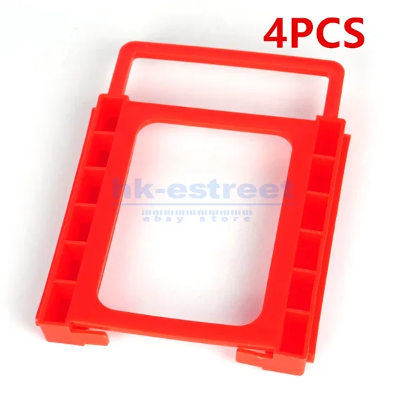 4Pcs Ssd 2.5" To 3.5" Bay Caddy Mounting Hard Drive Adapter Plastic Tray Bracket