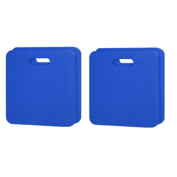 4Pcs Stadium Cushions Foam Stadium Seat Cushion for Bleachers 12.6" Portable Stadium Bleacher Seat Pad for Spectating Sports Festivals, Outdoor Seating, Yoga (Blue)
