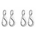 Spring Fixed Eye 4Pcs Stainless Steel 316 Rigid Loaded Fixed Eye Spring Clip Snap Hook ...