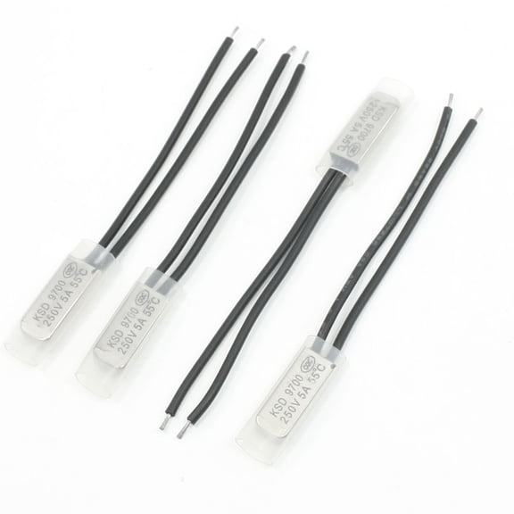 4Pcs Stainless Steel Bimetal Temperature Switch 55 Degree Celsius NC KSD9700