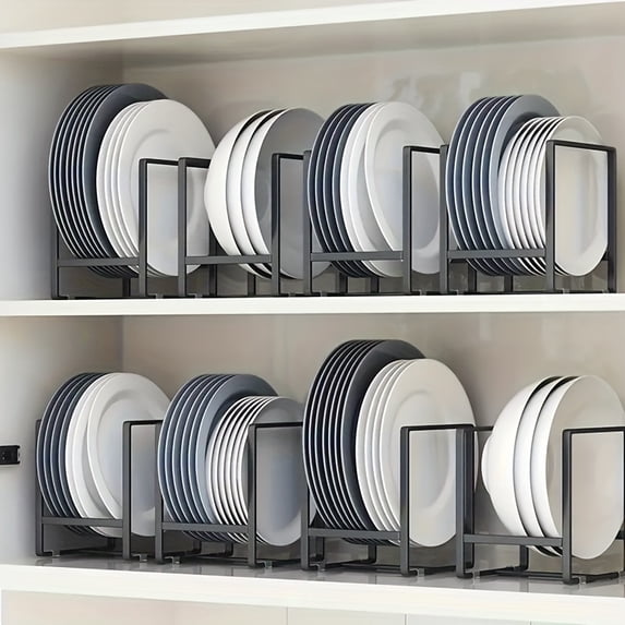 4Pcs Stainless Steel Cabinet Dish Storage & Drain Rack Set, Space ...