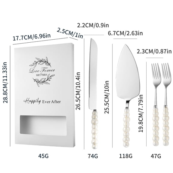 4Pcs Stainless Steel Cake Spreaders Set with Ceramic Pearl Handle for Bread Butter Pizza Sauce Dessert Frosting Cheese Serving Baking Wedding Gift Kitchen Utensils for Home