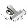 thumbnail image 1 of 4Pcs Stainless Steel Chip Clips, Chip Bag Clips Heavy Duty Food Clips Round Edge Air Tight Seal Grip for Office Kitchen Home Usage Storage, 1 of 9