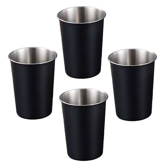 4Pcs Stainless Steel Drinking Cups Perfect For Home And Outdoor Activity