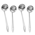 thumbnail image 1 of 4Pcs Stainless Steel Flatware Serving Utensils, Skimmer Slotted Spoon and Soup Ladle,[Rustproof, Heat Resistance,]Dishwasher Safe, 1 of 6