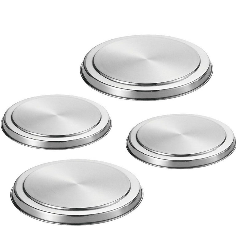 4Pcs Stainless Steel Hob Covers Stove Plate Top Cooker Protector Kit Set  Utensils 17/21CM Kitchen Accessories 