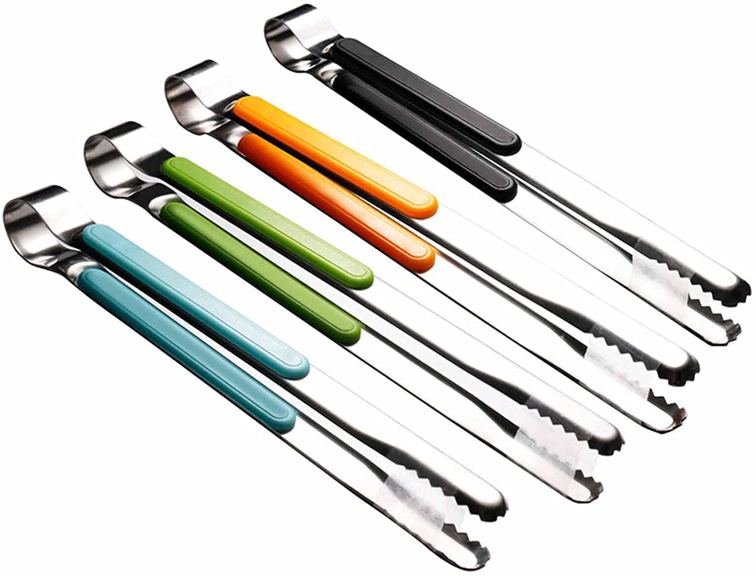 4Pcs Stainless Steel Kitchen Tongs, Serving Tongs for Cooking, 10 Metal  Food Tongs with Non-Slip Comfort Grip, Non-Stick Cooking Tongs High Heat