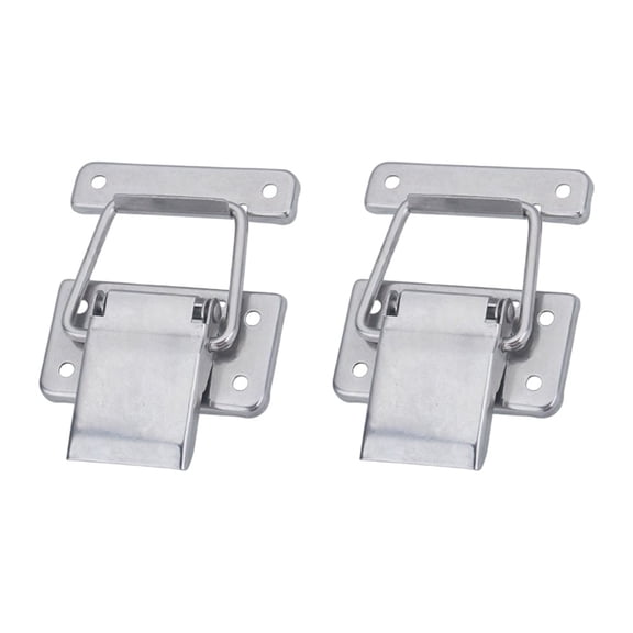 4Pcs Stainless Steel Latch Hasp Toggle- Latches Cabinet Case Box Spring Loaded Snap Lock Latch Catch Furniture Hardware