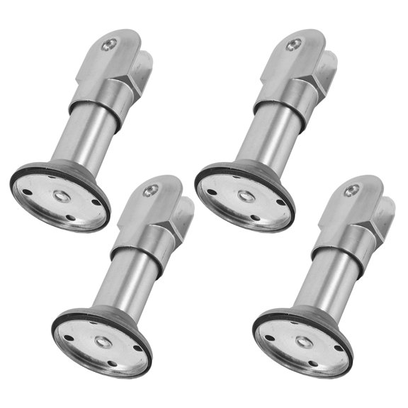 4Pcs Stainless Steel Partition Support Bracket Set Stable Bathroom Stall Hardware for Restrooms