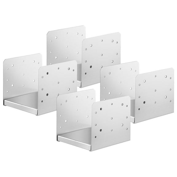 4Pcs Stainless Steel Post Base Bracket, 8x8 Inch Adjustable Deck Anchor for Porch Railing & Pavilion Support, Internal 7.8x7.3"