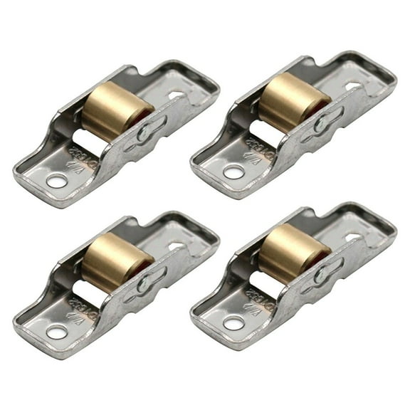 4Pcs Stainless Steel Sliding Door Rollers Heavy Silent Bearing Window Rollers 16Mm Flat Wheel Smile Home